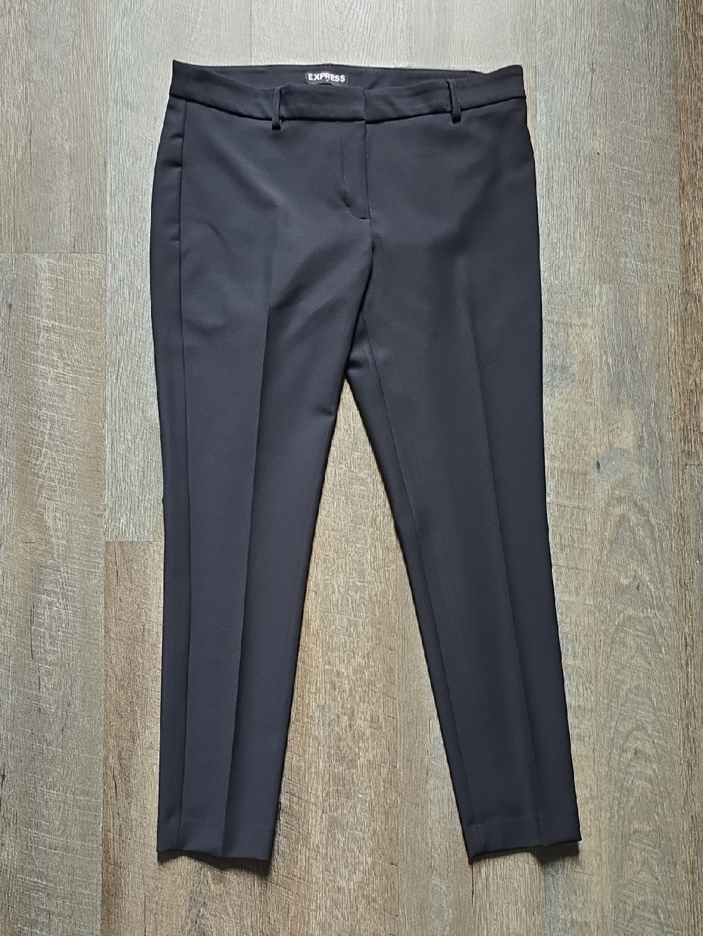Express Women's Mid-rise Skinny Black Tailored Ankle Pants 12R